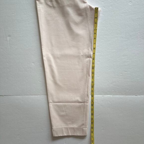 NEW Weekend Max Mara Ankle Trouser Pants Pale Pink 12 Career Quiet Luxury Preppy - Picture 13 of 13